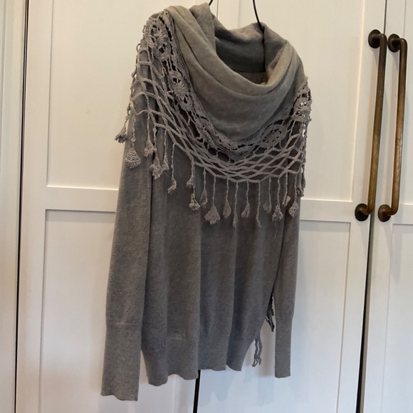 CHICO’S SOFT  GRAY SWEATER W/COWL NECKLINE  3 XL 14/16 NWT - Picture 6 of 10